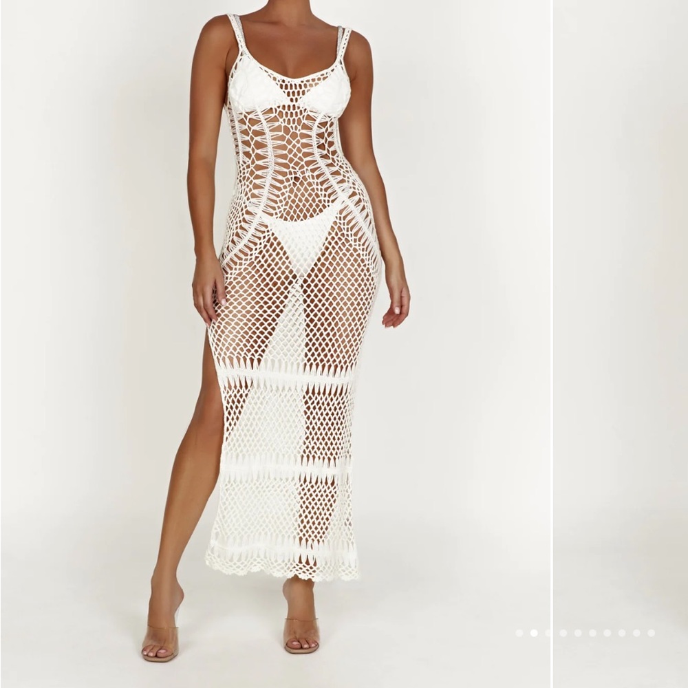 Meshki white swim cover up